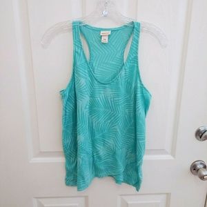 🌟DONATING 8/1 Tropical leaf print burnout tank